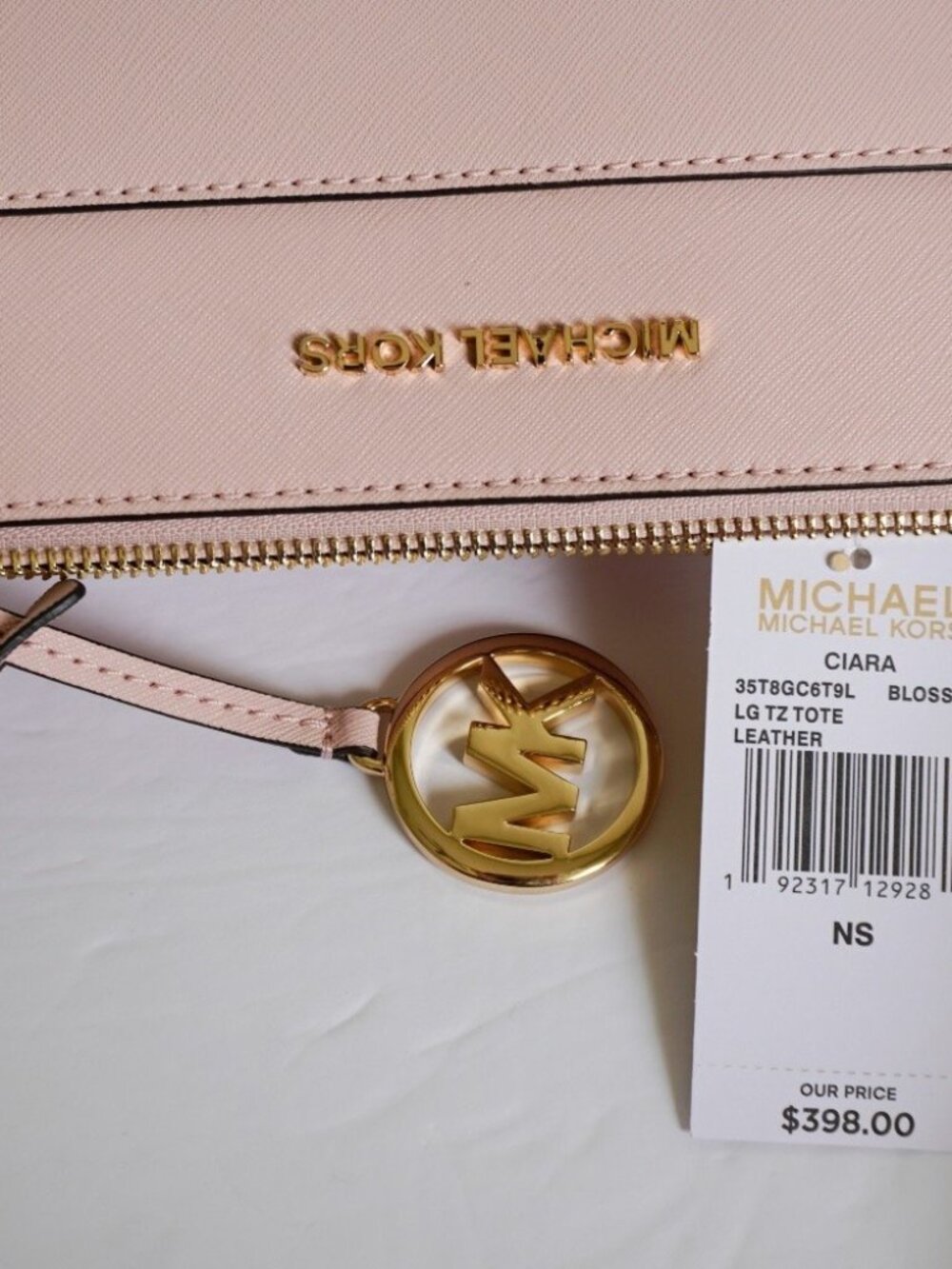 Like New Michael Kors Ciara Pink Shoulder Bag Tote Purse - Picture 16 of 16
